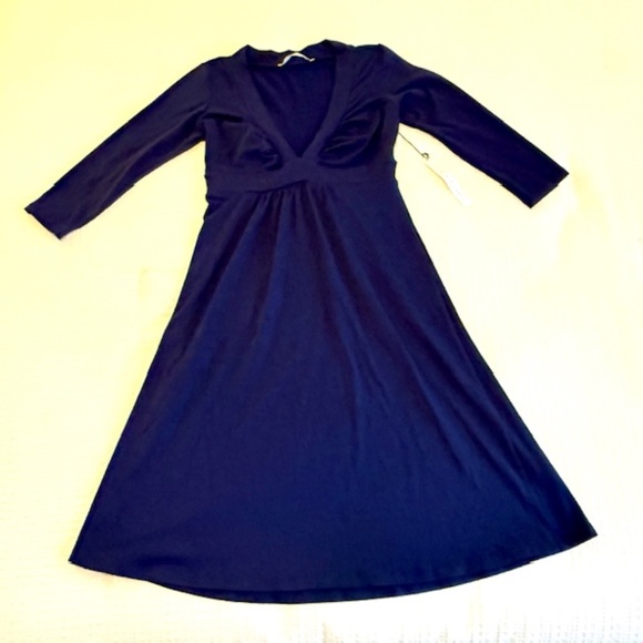 NWT Susana Monaco Navy Blue Dress Size Medium - Picture 3 of 10